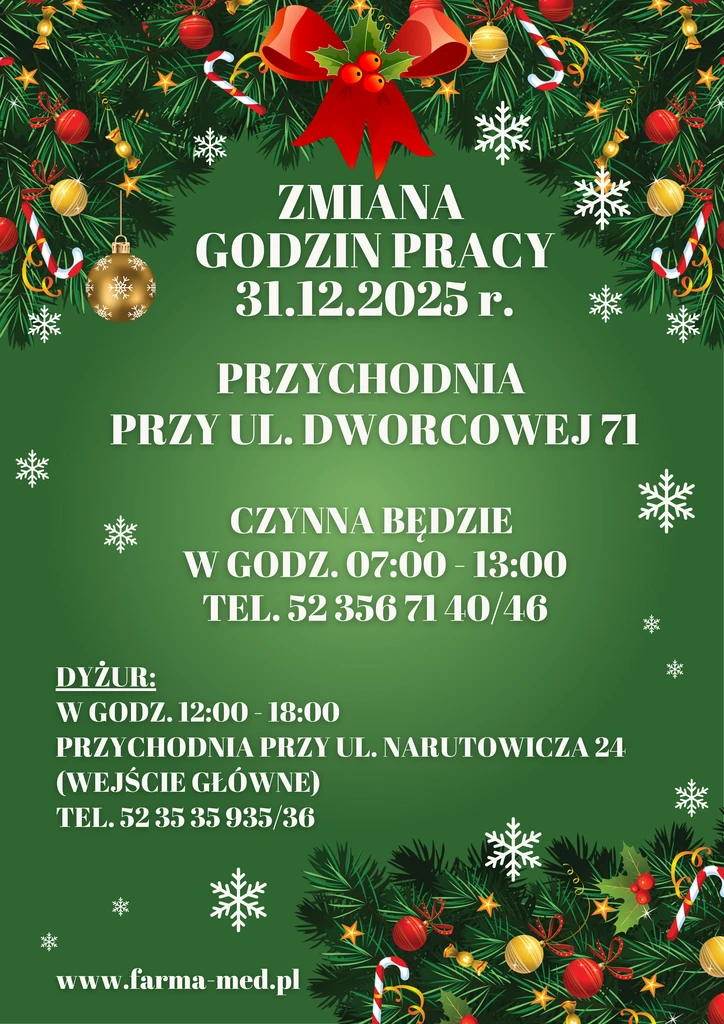 Plakat o zmianie godzin dworcowa